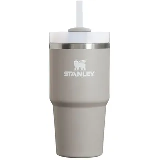 Stanley Quencher H2.0 FlowState vakuumisolierter Trinkbecher aus Edelstahl mit Deckel und Trinkhalm, für Wasser, Eistee oder Kaffee, Smoothies und mehr, Grau (Ash), 887 ml