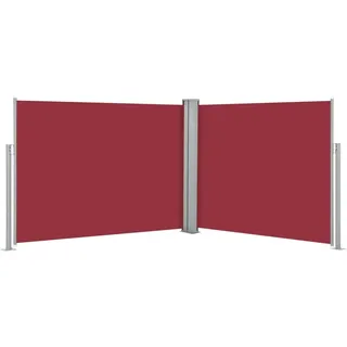 vidaXL Ausziehbare Seitenmarkise Rot 140 x 1000 cm - Rot