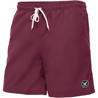 Ladeheid Badehose Herren, Bequeme Lange Badeshorts mit Breitem Gummibund, Kordelzug und Taschen, Schwimmhose Boardshorts – LA40-129 (Burgundy, S)