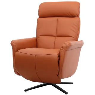Mendler Relaxsessel HWC-L10 Leder 76 x 110 x 76 cm terracotta-braun drehbar