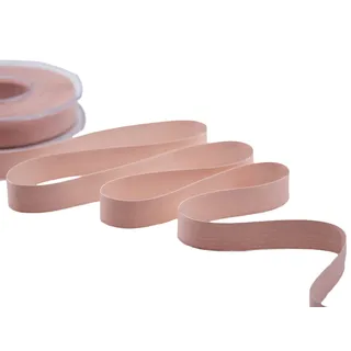 Furlanis - Polycotton Band, Dekoratives Band für Verpackungen, Hochzeitsbevorzugungen, Italienische Gewebe - Dunkel Puder, 15 mm x 25 m
