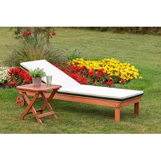 MERXX Gartenliege »Aktionsliegen Set« 1 Liege und 1 Hocker, mit Auflagen, beige