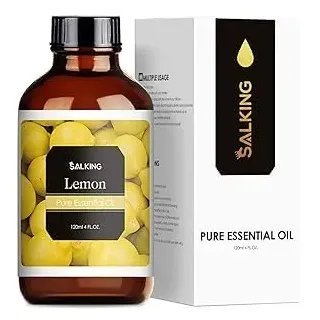 SALKING Zitronenöl 120ml, 100% Reine Natürliche Zitrone ätherisches öl für Aroma Diffuser, Aromatherapie Duftöl für Duftlampen Luftbefeuchter, Massage, Seife, Kerzenherstellung, Geschenke für Frauen