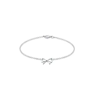 Elli Armband Damen Schleife, Bow Romantik Verspielt Basic in 925 Sterling Silber