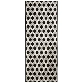 Läufer , Schwarz , Textil , Uni , rechteckig , 80x500 cm , pflegeleicht , Teppiche und Böden, Teppiche, Teppichläufer, Läufer