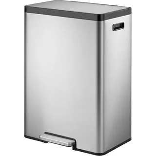 EKO - Ecocasa 2 Recycling Treteimer 20+20 Liter - Stainless steel Polypropylene - Matt Edelstahl - Silber