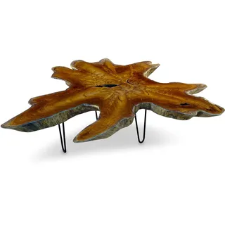 Couchtisch Holz massiv bis 150 cm Baumscheibe Wohnzimmer Tisch Holztisch Wurzel - XXXL