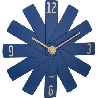 TFA Clock in the box blau Wanduhr