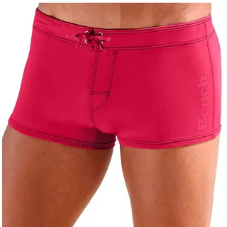 Boxer-Badehose BENCH., Herren, Gr. 7, N-Gr, rot, Polyamid, unifarben, Badehosen Boxer-Badehose, mit seitlichem Logoprint