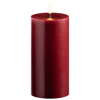 LED-Echtwachskerze mit Spiegeleffekt DecoTrend rot, 15 cm