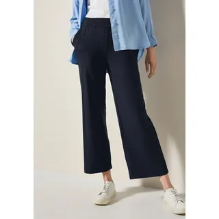 Culotte CECIL "Style Neele", Damen, Gr. XXL (46), Länge 26, blau (universal blau (länge 26)), Jersey, Obermaterial: 95% Viskose, 5% Elasthan, unifarben, loose fit knöchellang, Hosen Culotte, Sommerhose, weicher Viskosemix mit Stretchanteil