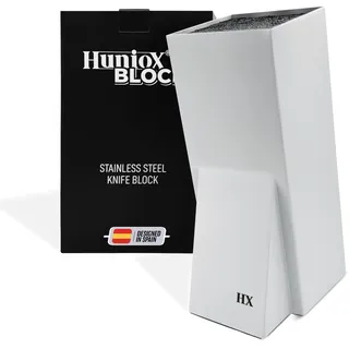 Huniox Block Messer Block - Knife Holder - Messerblock Schublade - Universal Messerblock - Messer Ständer - Messerblöcke - Messerblock Weiß