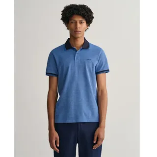 Gant Oxford Pique Kurzarm-poloshirt - Day Blue - 2XL