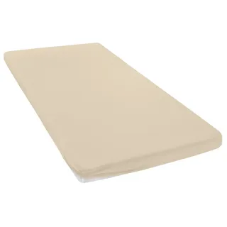 OTTO home Spannbettlaken Baumwolle-Mikrofaser-Jersey 90 x 200 - 140 x 200 - 180 x 200 cm beige