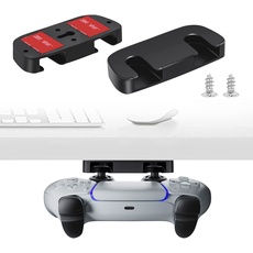 Newseego Ständer für PS5-Controller, Untertisch-Controller-Halterung für PS5, Hängender Horizontaler Ständer für PS4, Tischhalterung mit Klebstoff für PS4/PS5-Controller-Zubehör, Schwarz (2 Stück)
