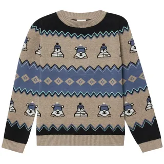 s.Oliver Langarm-Jacquardpullover im Regular Fit mit Rundhalsausschnitt