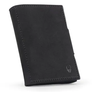 DONBOLSO Wallety NextGen - Vintage Schwarz - Klassische Geldbörse mit S-Münzfach - Leder Brieftasche für Herren im Slim Design - Kompakte Männerbörse für Alltag, Reise und Hosentasche