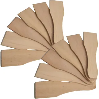 Syntrox Germany Universal Racletteschaber Holzspatel Set 12 Stück - Braun