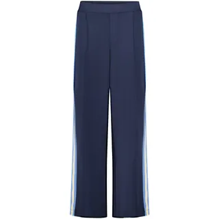Relaxhose CARTOON "Casual-Hose mit Galonstreifen", Damen, Gr. 46, EURO, blau (dunkelblau), Obermaterial: 50% Viskose CV. 45% Polyester PES. 5% Elasthan EL., Hosen Relaxhose