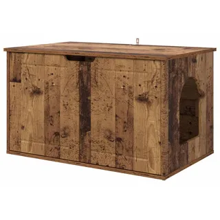 vidaXL Katzenhaus Altholz 85 x 55 x 50,5 cm Holzwerkstoff - Braun