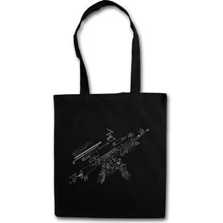 Urban Backwoods Ak47 Blueprint, Stofftasche, Farbe: Schwarz - Schwarz