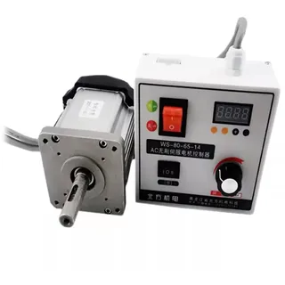 Toplionace 220V Bürstenloser Gleichstrom Servomotor Satz mit Controller für Holzbearbeitung Drehmaschine, Bandperlenmaschine, Geschwindigkeit Einstellbar (600W-Kit)