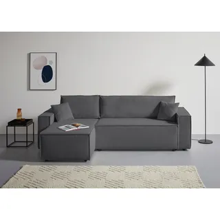 OTTO home "CASSI L-Form, 241cm - OTTO. Verlässliche Qualität.", Schlaffunktion (133/200), Bettkasten, Cord, Unser Tiefpreis,