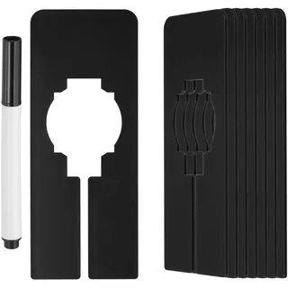 PATIKIL 16 Stück Rechteckige Kleiderbügel Teiler 50 x 127 x 35 mm Schwarz | Schrankteiler Kleiderständer, Kleidung Schrank-Trenner Hängender mit Markierungsstift für Schränke Regale