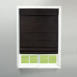 Radiance 2208832E Bambus-Raffrollo für Fenster, schnurlos, Flachgewebe-Bambus-Jalousien zur Reduzierung von hellem Licht, einfach zu bedienen, Espresso, 78,7 cm B x 162,6 cm L