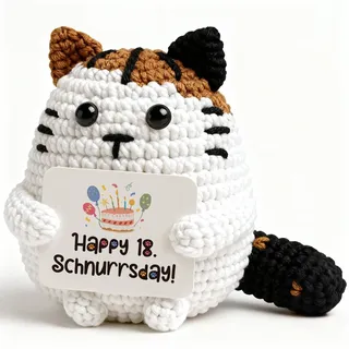 Giftota Pocket Hug - 18 Geburtstag Geschenk - Kreative Katzen Dekofigur - Kleiner Glücksbringer & Mutmacher - Geschenke für Freundin, Junge, Mädchen