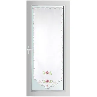 BestLivings Türpanneaux 180x60cm mit Stickerei - Bumen ( Rose ) inkl. Klemmstange 60-90cm - Rosa