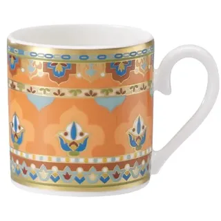 Espressotasse VILLEROY & BOCH "Espressotasse Samarkand Mandarin 50 ml bunt", bunt, 1 tlg., Porzellan, Trinkgefäße, Espressotasse