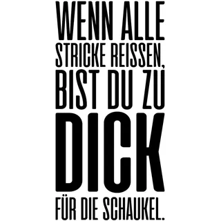 queence Wanddekoobjekt »Wenn alle Stricke reissen, ...« Stahlschild, Blechschild, Spruch, Witzig, Wanddeko, retro, 20x30cm, schwarz