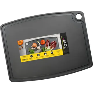 JADE Schneidebrett Gourmet Professional, Zellulose-Laminat, mit Saftrille, beidseitig verwendbar, spülmaschinenfest, hygienisch, messerschonend, robust, hitzebeständig bis 176°C, Aufhängeöse, BPA-frei
