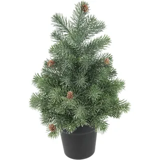Künstlicher Weihnachtsbaum I.GE.A. "Tannenbaum", grün, B:27cm H:48cm, Kunststoff, Weihnachtsbäume, Künstlicher Weihnachtsbaum, mit Zapfen im Topf Weihnachtsdeko Kunstbaum Kunsttanne klein Dekobaum