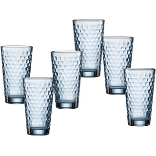 Ritzenhoff & Breker Longdrinkgläser-Set Favo, 6-teilig, Blau,