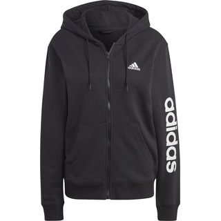 Adidas Essentials Linear French Terry Kapuzenjacke Black / White M