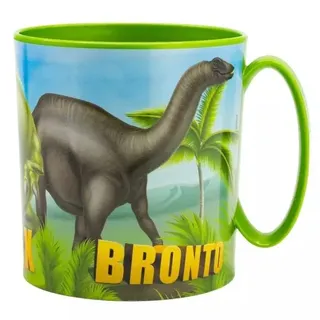 Mikrowellengeeigneter Becher mit Dinosauriermuster aus Kunststoff