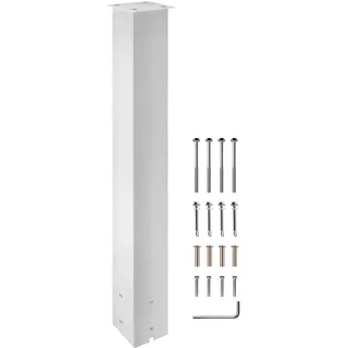 VEVOR Briefkastenpfosten, 109,5 cm hoher Briefkastenständer, pulverbeschichtetes Briefkastenpfosten-Set, Pfostenständer aus Q235-Stahl, oberflächenmontierter Pfosten für Gehweg- und Straßenrandkanten