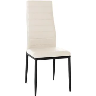 CLP Esszimmerstuhl Mayfair creme Kunstleder