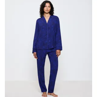 Triumph Pyjama "Boyfriend Fit PW 03" 2 tlg. bequem und stilvoll, blau