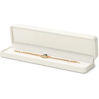 Oirlv Pu Leder Beige Lange Kette Box,Halskette Box für Aufbewahrungs Geburtstag Valentinstag Jubiläum