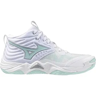 Mizuno Wave Momentum Elite Mid - white/blue tint, Größe:6 - Weiß