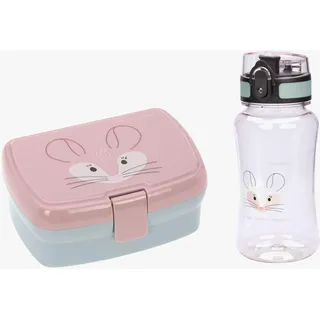 Lässig Brotdose & Trinkflasche Set - Lunch Set mit Lunchbox und Trinkflasche (460 ml)/About Friends Chinchilla