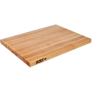 Boos Block Profi-Schneidebrett Gross - 40 x 25 x 2,5 CM - Ahorn Schneidebrett Holz - Servierbrett Holz - Antibakteriell - Brotzeitbrett