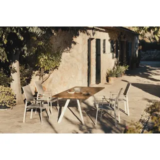 Niehoff Set Noah Stativprofil ivory, Lissabon - Das Set besteht aus: 1 x Tisch Noah Stativprofil ivory, 4 x bzw. 6 x Stapelse...