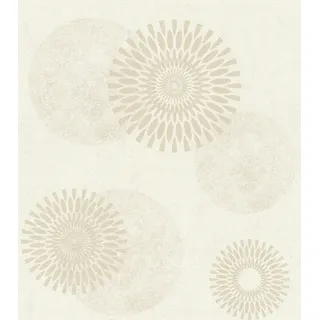 Rasch Textil Vliestapete Tapetenwechsel II 10,05 m x 0,53 m 1 St beige/gold/weiß 651720