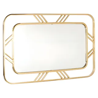 Goldener Spiegel mit Rahmen aus Glas elegant - Gold