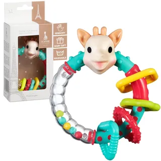 Vulli Sophie la girafe 2-in-1 Rassel + Beißring Blau