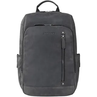 STILORD Johnson Lederrucksack Herren – Business Rucksack 13,3 Zoll Farbe:Carbon - grau